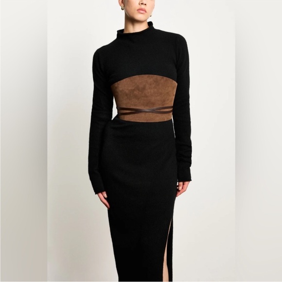 NWT Déhanche Brown Suede Undone Corset Belt - Picture 3 of 6